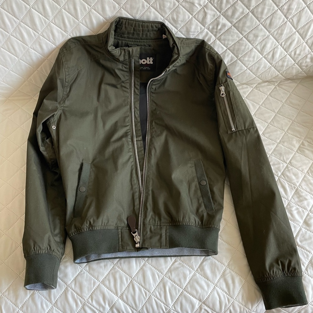 Schott Nyc Army Green Bomber Jacket